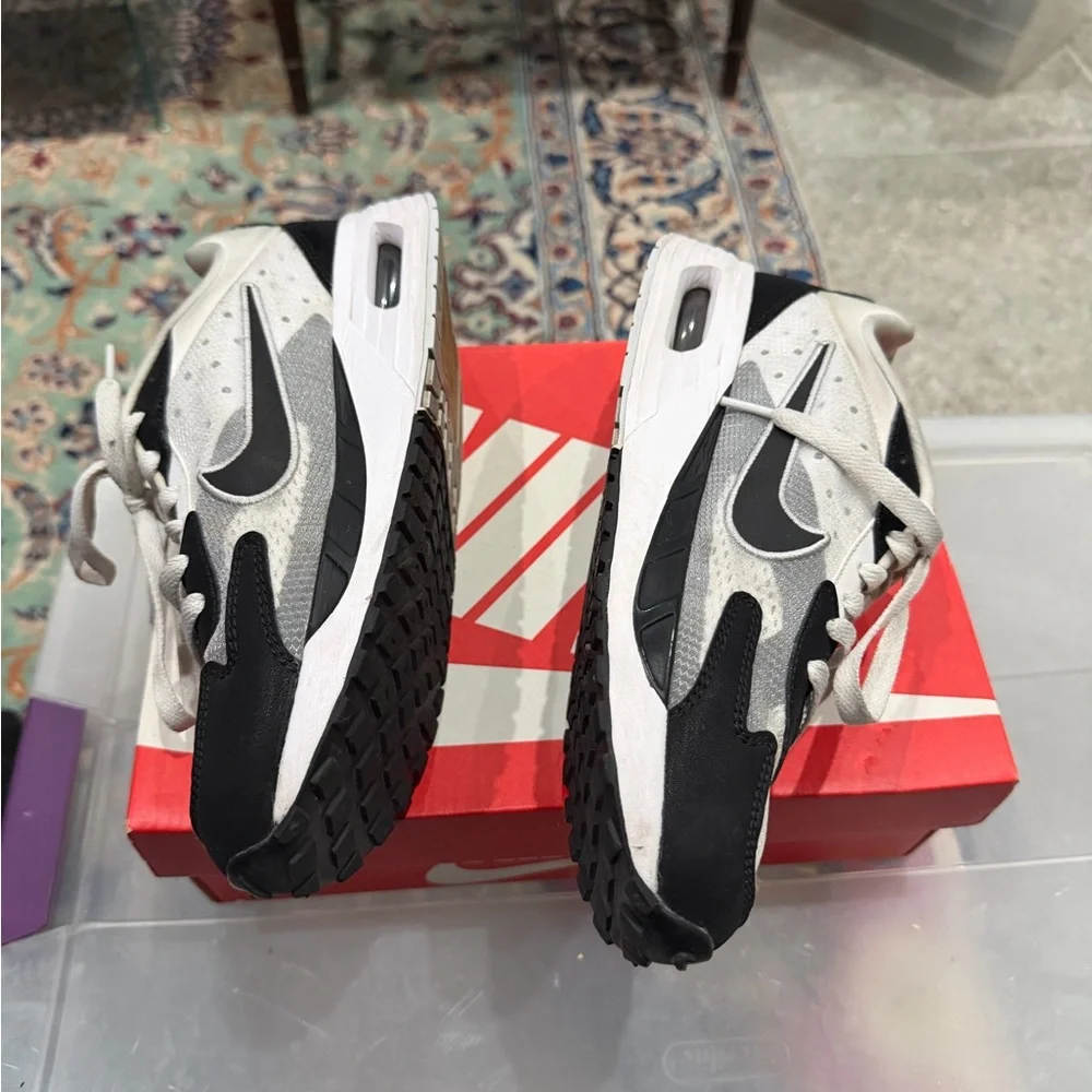 Nike Kids' Black‎ and White Mesh Sneakers
